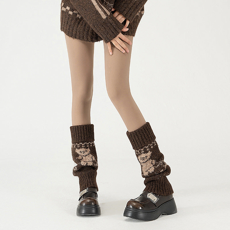 Wool Chunky Slouchy Sexy Red Christmas Leg Warmers