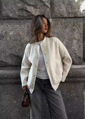 Celeste - TextuRed Fleece Snap-Button Jacket