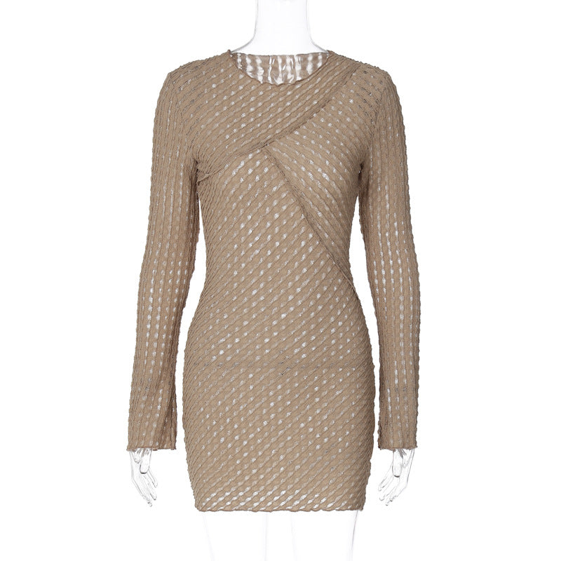 Dress Slim Fit Long Sleeve Ripped Hip for