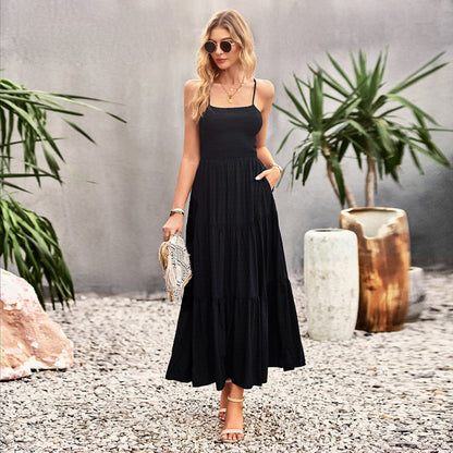 Solid Color Dress Elegant Dress Maxi Dress