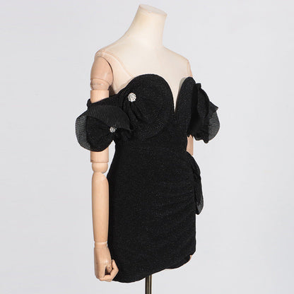 Socialite Stitching High Grade Floral Tube Dress