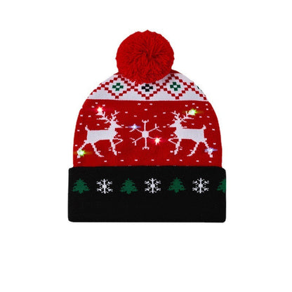 Light Up Tree Pattern Christmas Hat
