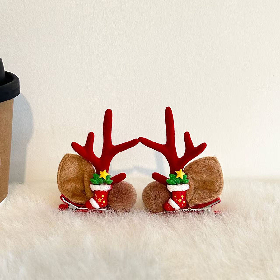 Cute Antler Ears Headband Christmas Hair Accessory
