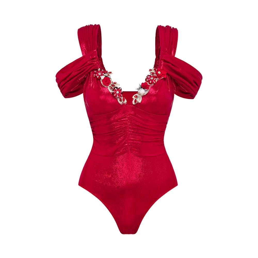 Coastal Chic Swimsuit Set - Red