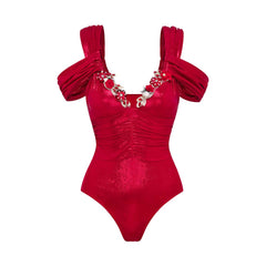 Coastal Chic Swimsuit  - Red