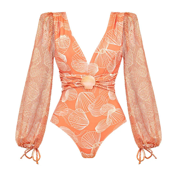 Dusty Rose Swimsuit  - Orange