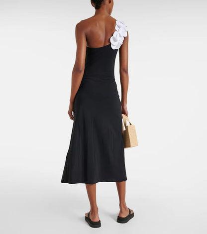 Pablo One Shoulder Swimsuit Set - Black