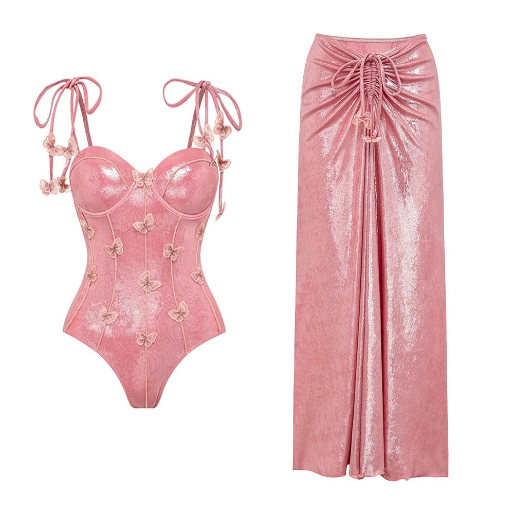 Coastal Chic Swimsuit Set - Pink