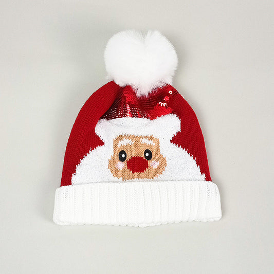 Knitted Santa Reindeer Beanie Christmas Hat