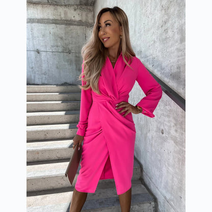 Casual Street  Solid Color Criss Cross Dress