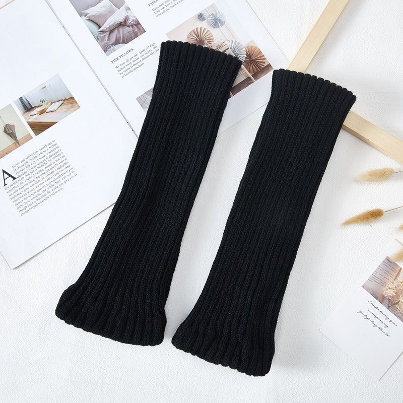 Thick Knit Warm Red Christmas Leg Warmers