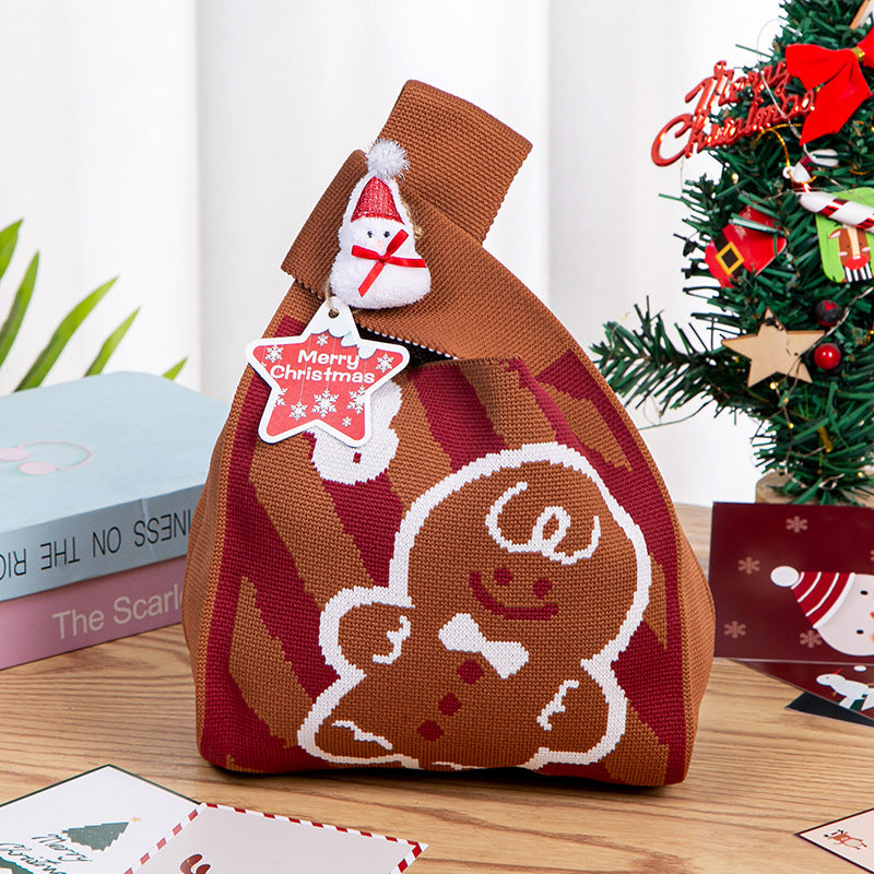 Christmas Knitted Handheld Candy Gift Packaging Bag