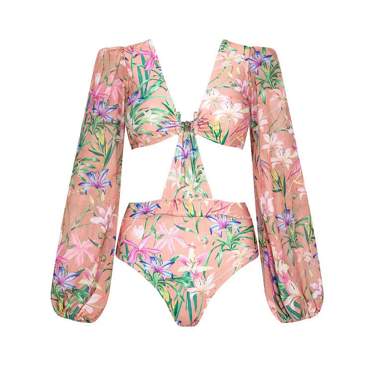 Pastel Tide Monokini  - Pink