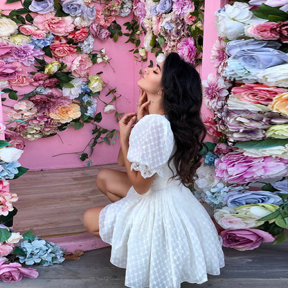 Short Sleeve Dress Slim Princess Dress