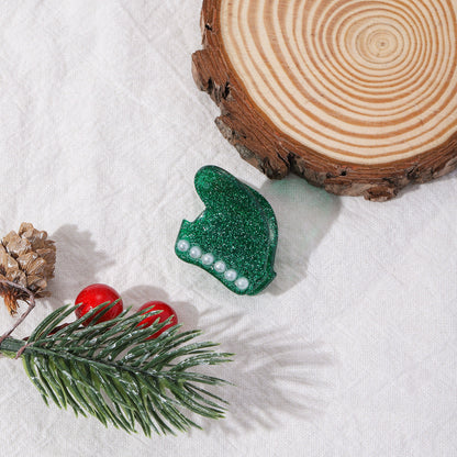 Sparkle Gingerbread Hat Glove Mini Claw Hair Accessory