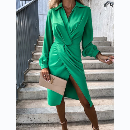 Casual Street  Solid Color Criss Cross Dress