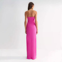 Sexy Cutout Strapless Sunflower Prom Dress promdress-250223