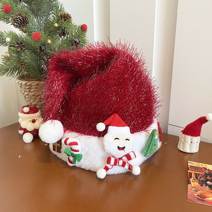 Plush Snowman Santa Soft Knit Christmas Hat
