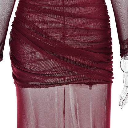 Bruna Maxi Dress - Maroon