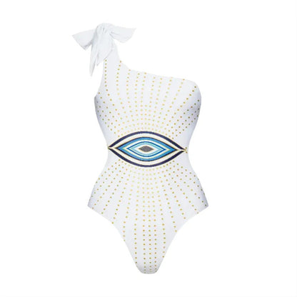 Eye See You Swimsuit  - White
