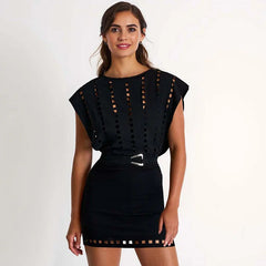 Black Pearl Swimsuit Set - Black