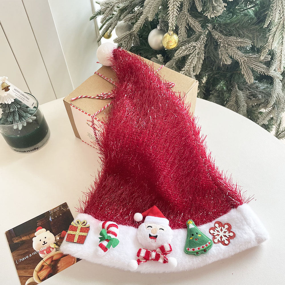Plush Snowman Santa Soft Knit Christmas Hat