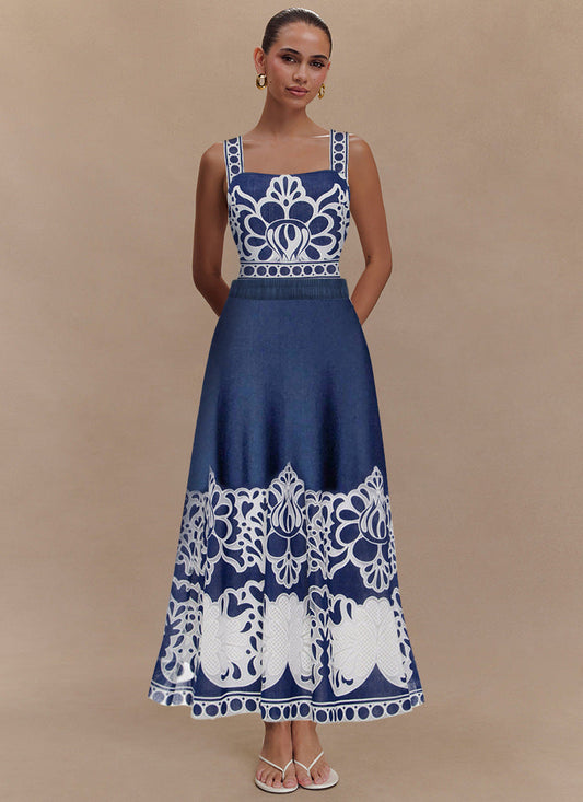 Monaco Blue Swimsuit Set - Blue