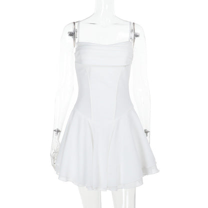 Fring Tube Dress - White