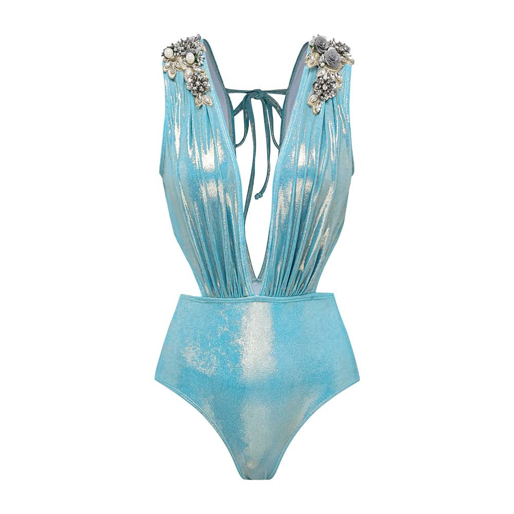 Coastal Chic Swimsuit Set - Blue