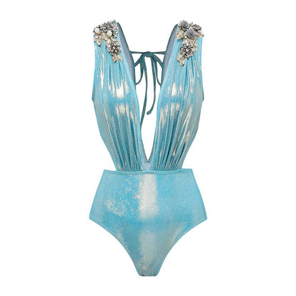 Coastal Chic Swimsuit Set - Blue
