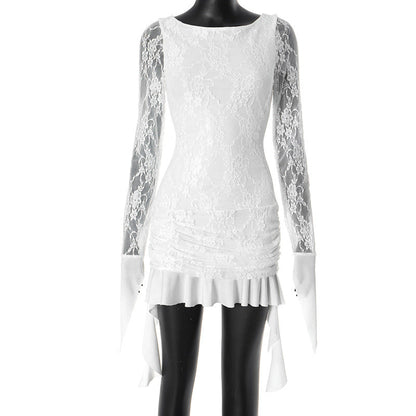 Elegant Charming Slim Slimming Lace Strap Package Hip Dress