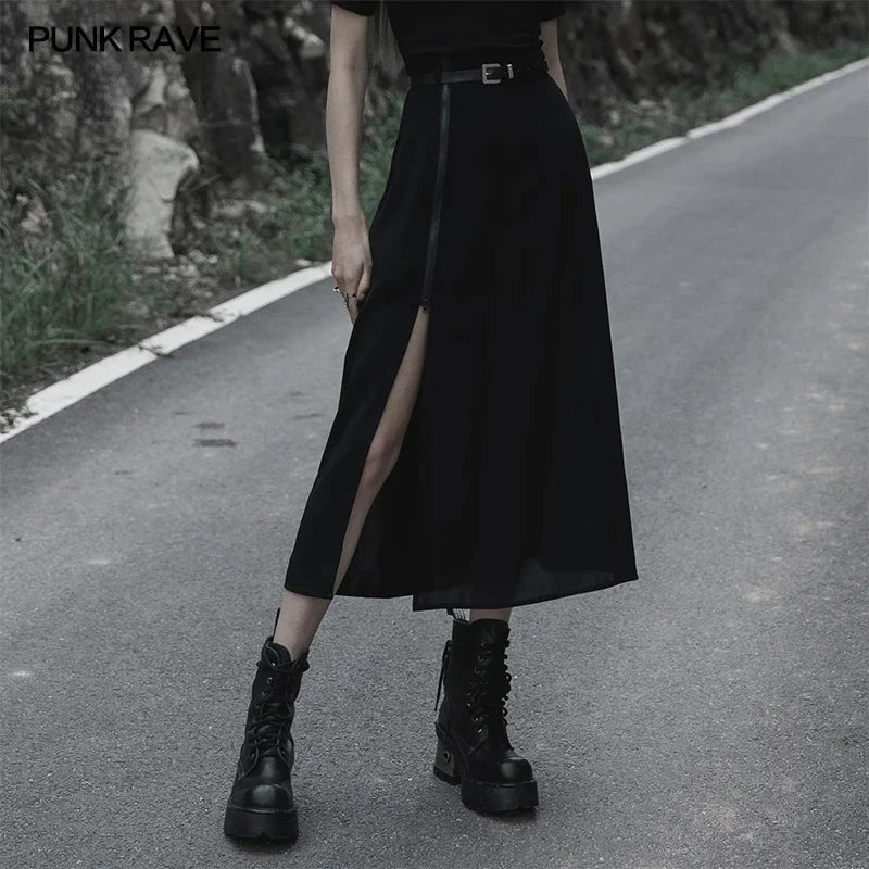 Women's Waist Detachable Half Minimalist A Two-wear High Chiffon Long Belt Pendulum Thin Skirt