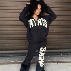 Fashionable Graphic Aesthetic Loose Cozy Hip Hop Hoodie Sweatshirts & Hoodies-L