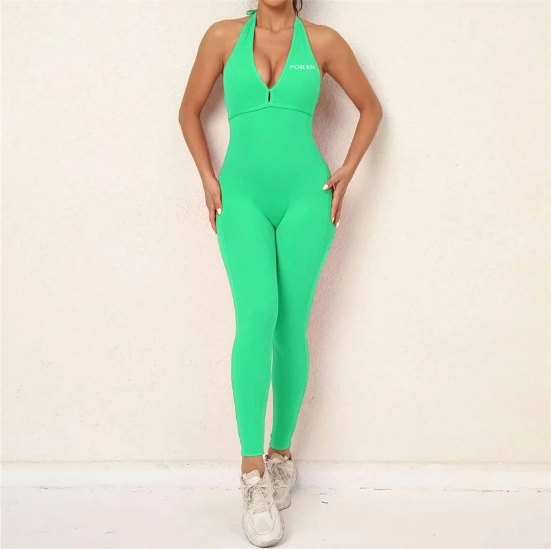 JuliaFashion - Quick-Dry Sleeveless Backless Long Skinny Women's Jumpsuits