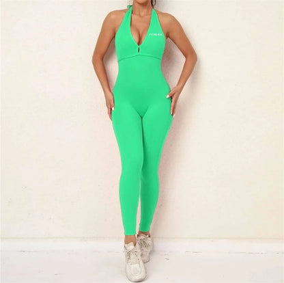 JuliaFashion - Quick-Dry Sleeveless Backless Long Skinny Women's Jumpsuits