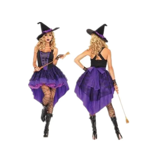 Plus Halloween Tail Sexy Size Purple Women Swallow Carnival Witch Costume