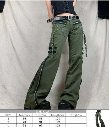 Punk Bandage Denim Alt Halloween Dark Pants