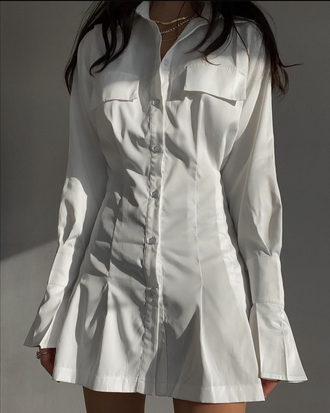 "Lewis" oversized plain shirt dress