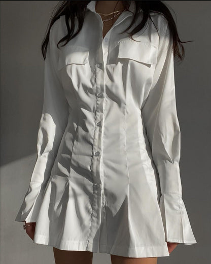 "Lewis" oversized plain shirt dress