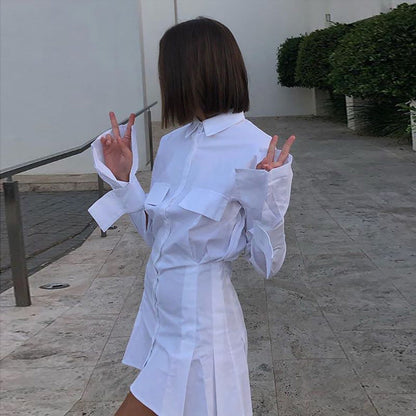 "Lewis" oversized plain shirt dress
