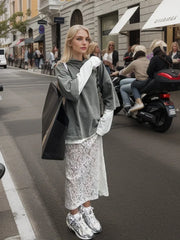 Fashion White Lace Skirts for Women Clothing New Summer Korean Gentle Hollow Jacquard Long Skirts Female Sexy Split Skirts 2024