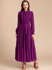 Novella Elegant Maxi Dress Purple / Xl