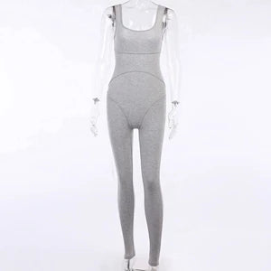 JuliaFashion - Summer Stylish Lady Sleeveless Knitted Ribbed Jumpsuits