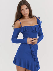 Eleanora Ruched Stylish Mini Dress