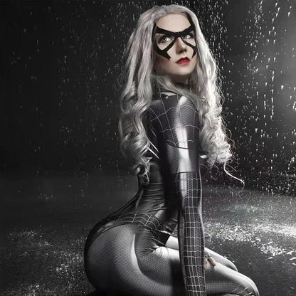 Sexy Black Cat Superhero Spider Halloween 3D Printing Costume