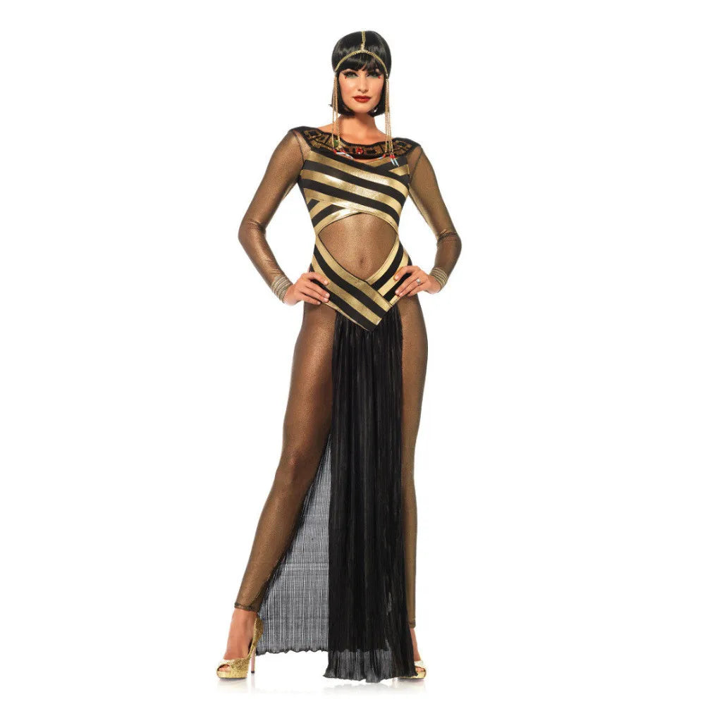 Sexy Egyptian Pharaoh Cleopatra Adult Queen Cosplay Halloween Attire