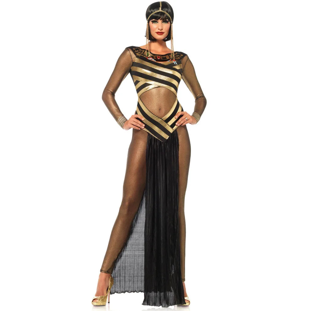 Sexy Egyptian Pharaoh Cleopatra Adult Queen Cosplay Halloween Attire