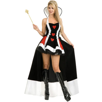 Queen of Carnival Sexy Halloween Party Women Hearts Costume Fantasy Costume