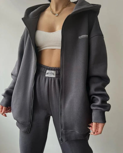Spring Autumn Fashion Oversized Solid Color Hoodie