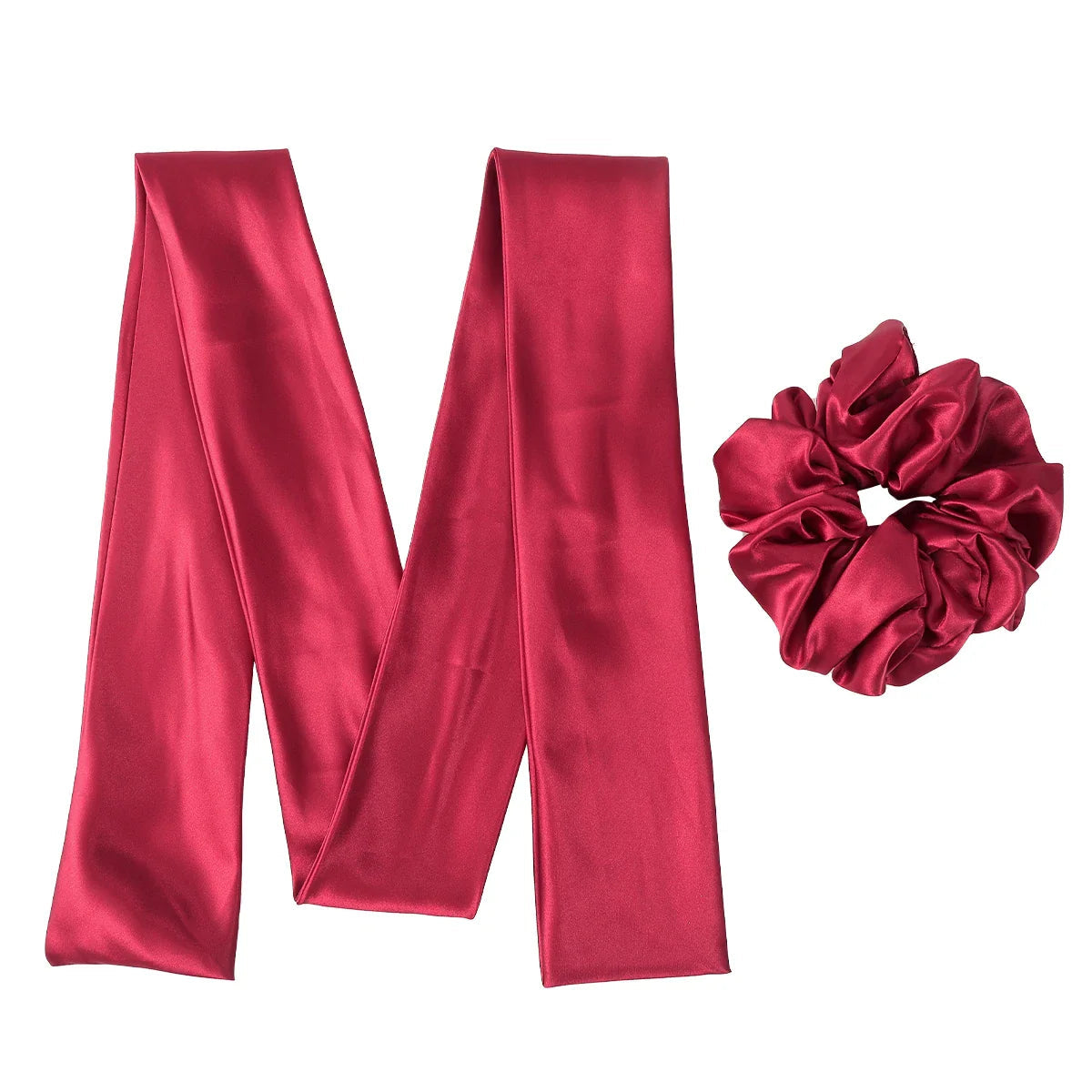 Satin French High-End Party Elegant Fashion Christmas Hair Accessory Red Accessories-L